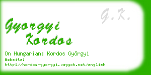 gyorgyi kordos business card
