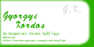 gyorgyi kordos business card